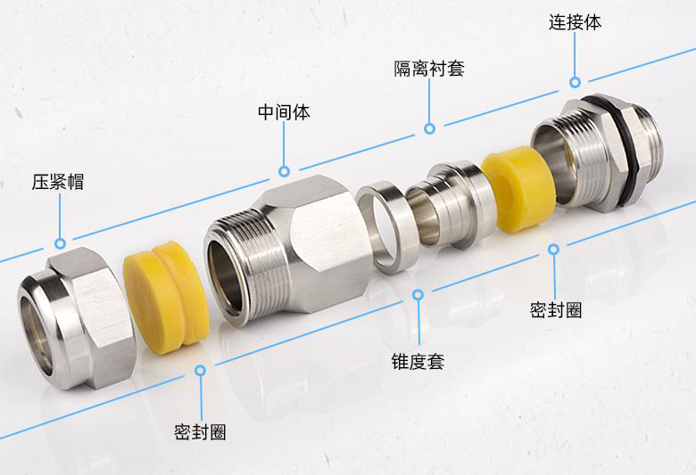 双密封铠装格兰头